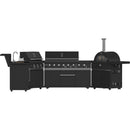  Forno 87,600 BTU Outdoor Kitchen with Gas Grill, Gas Pizza Oven, Sink Module, Bar and Beverage Center FODKT2568BLK IMAGE 2