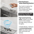  Forno 33" Drop-In/Undermount 3-Level Workstation Sink with Waterfall Faucet and Glass Rinser D-XP30 IMAGE 6