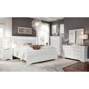  IFDC Pompei King Panel Bed with Storage Pompei King Bed - White IMAGE 2